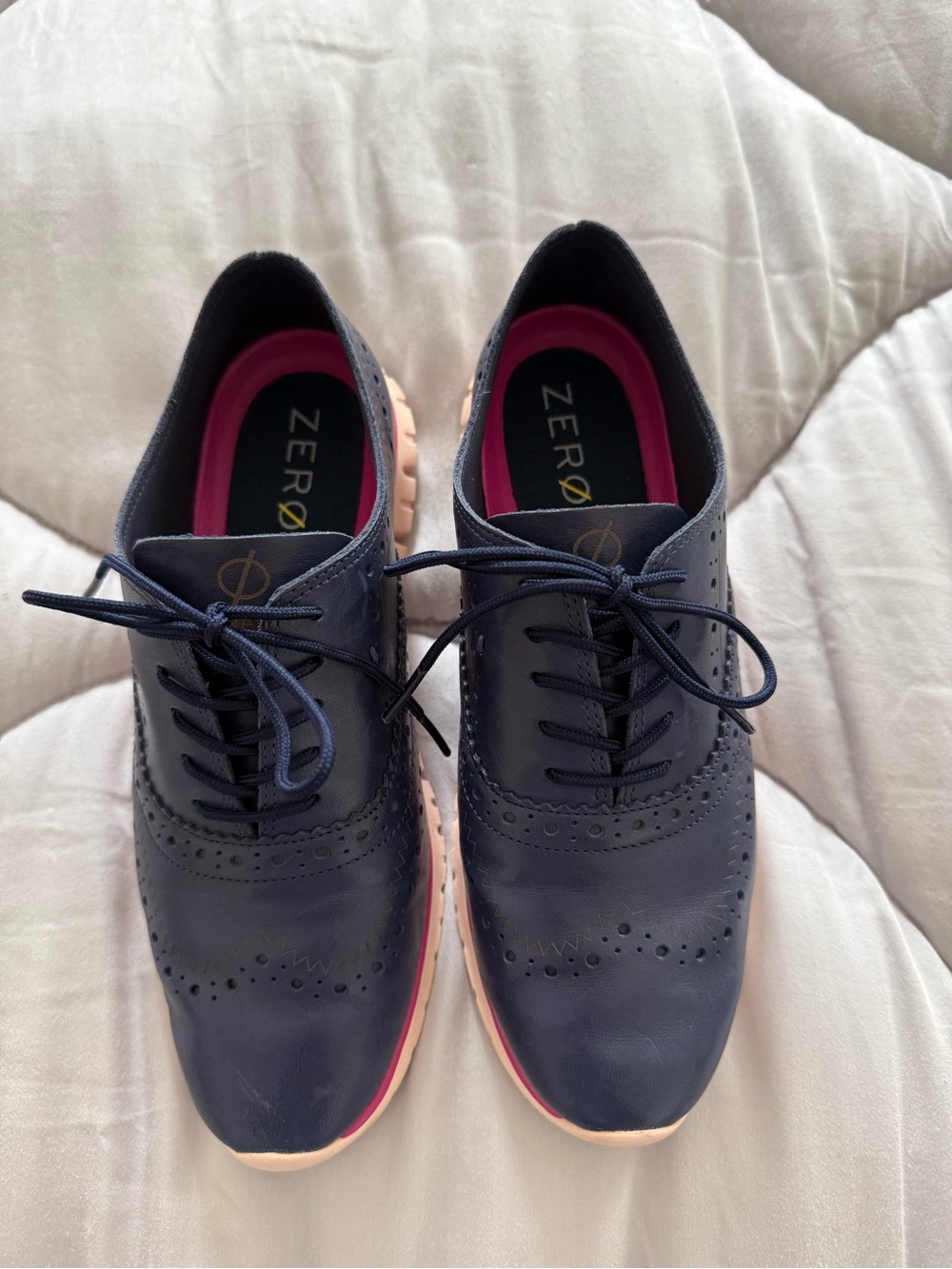 Cole Hann Zero Grand   Navy Wingtip loafers